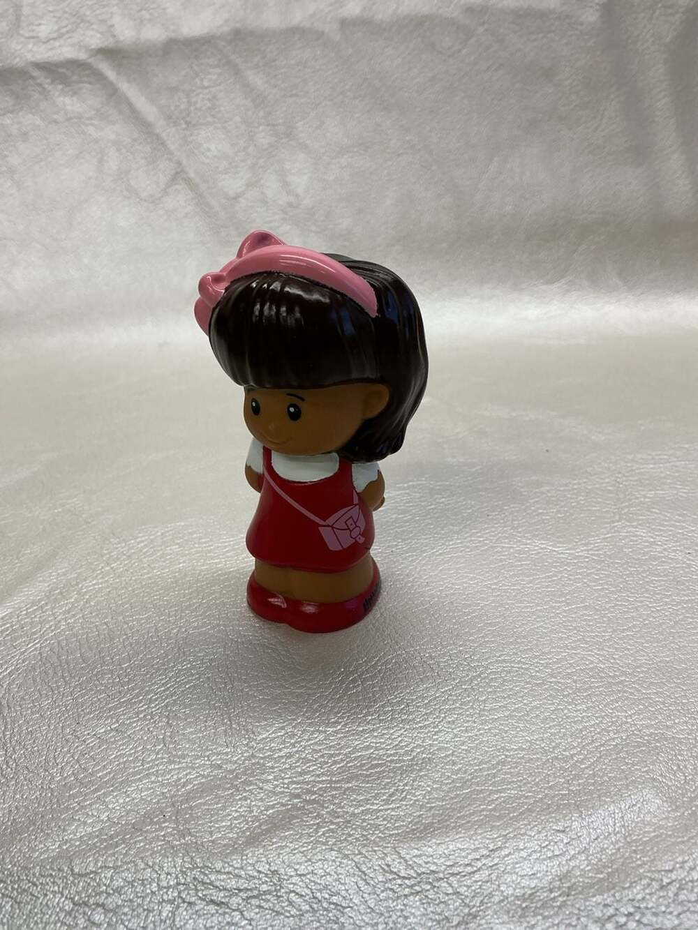 Fisher-Price Little People Mia Figure in Red Dress with Pink Bow
